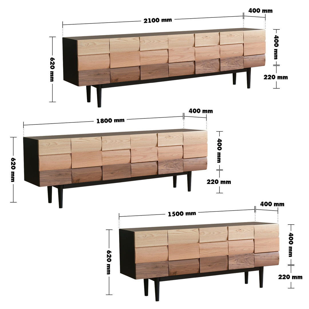 Scandinavian wood tv console variation 1 size charts.