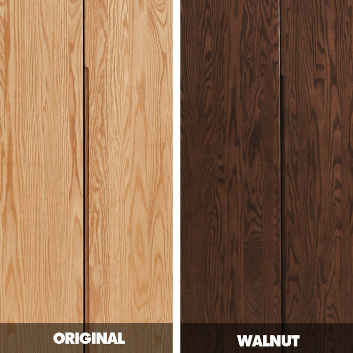 Scandinavian wood wardrobe belle slide material variants.