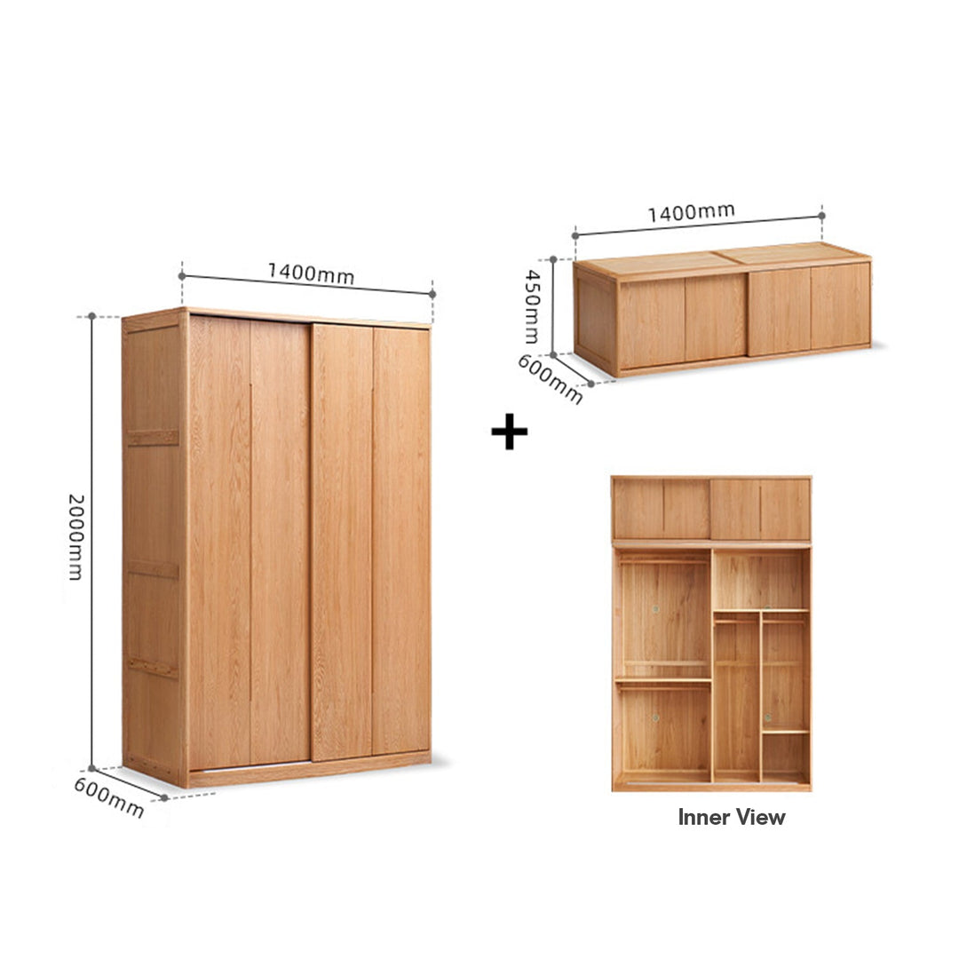 Scandinavian wood wardrobe belle slide detail 27.