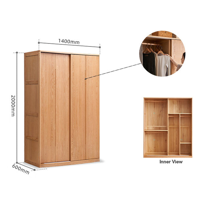 Scandinavian wood wardrobe belle slide detail 14.