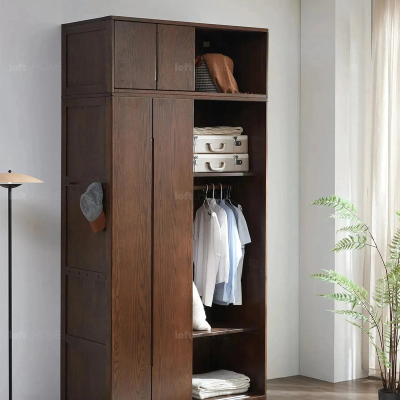 Scandinavian wood wardrobe belle slide detail 10.