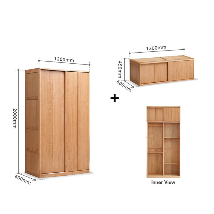 Scandinavian wood wardrobe belle slide detail 26.