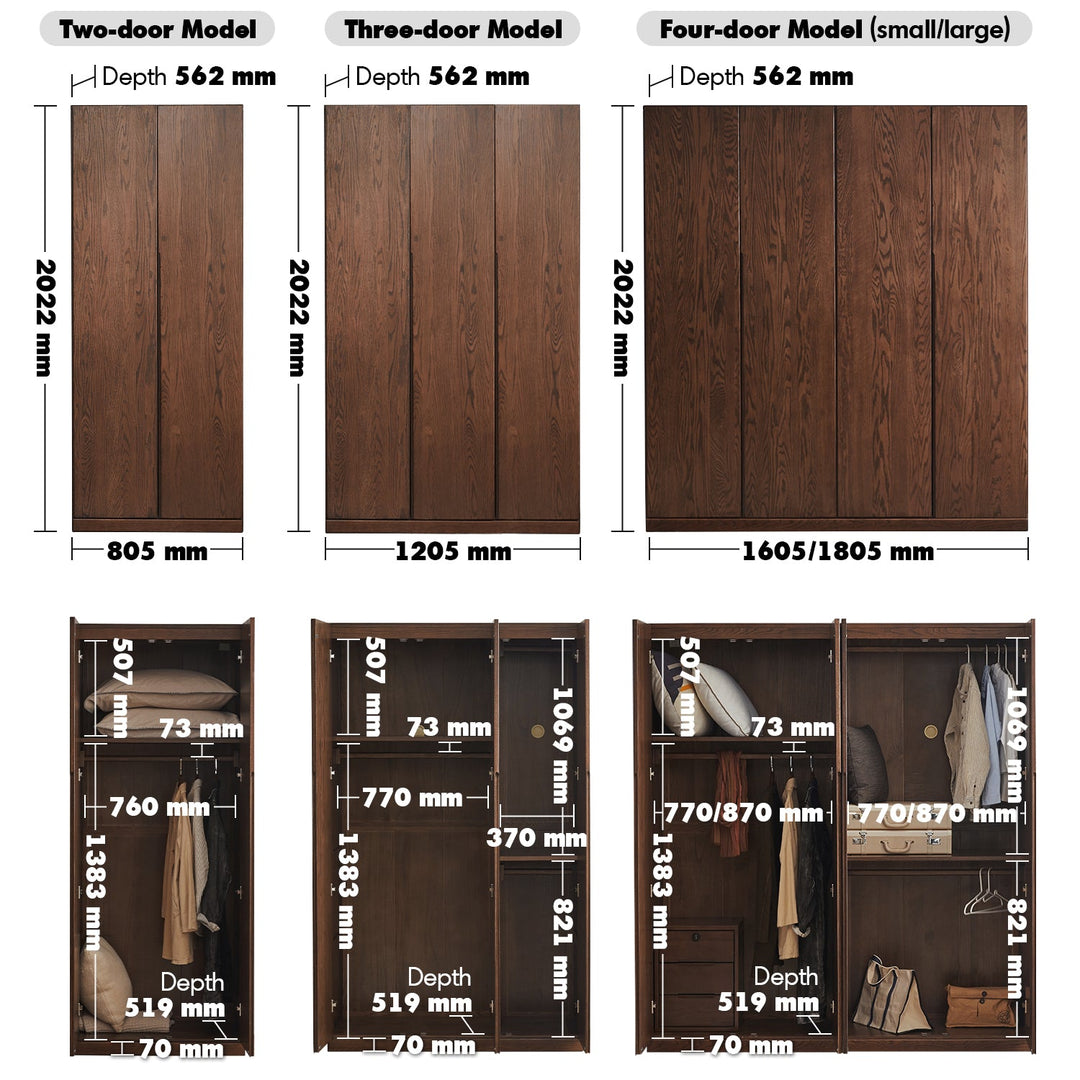 Scandinavian wood wardrobe belle size charts.