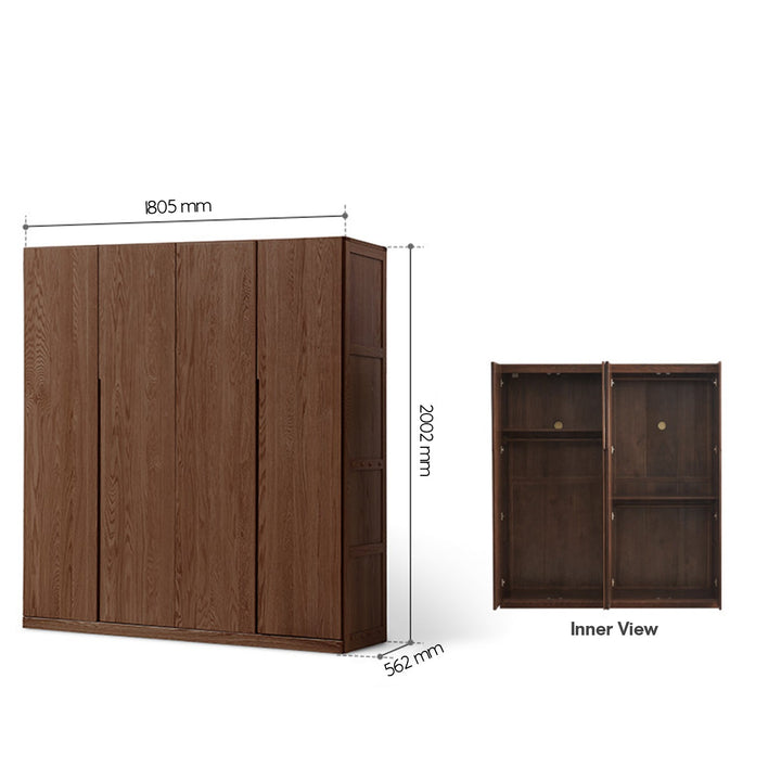 Scandinavian wood wardrobe belle detail 30.