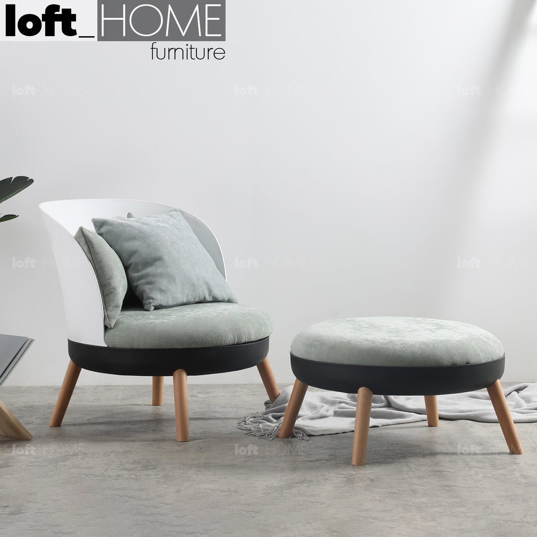 Scandinavianfabric 1 seater sofa makron material variants.