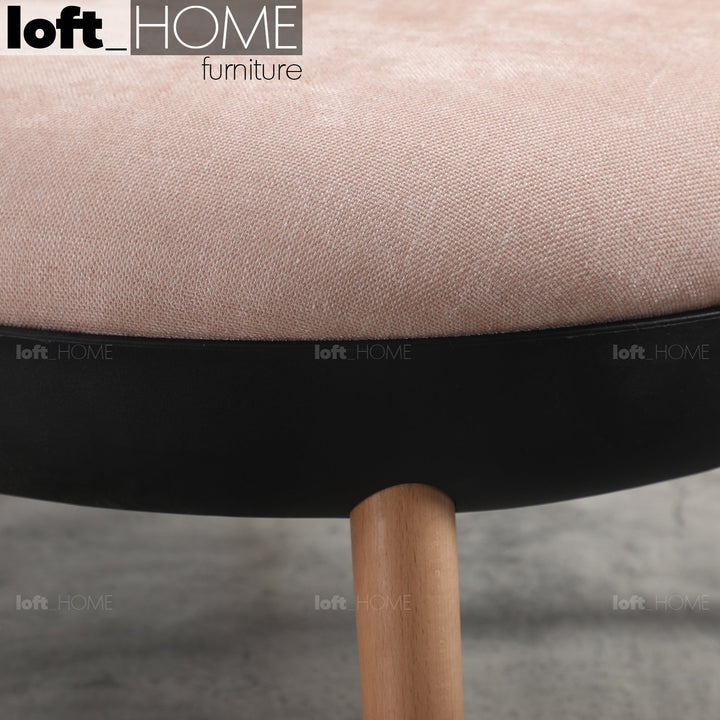 Scandinavianfabric 1 seater sofa makron in close up details.