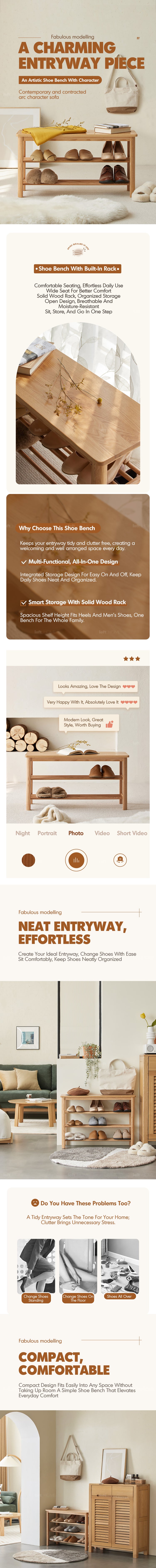 Scandinavian Oak Wood Shoe Shelf FUJI Good to Know Preview-1