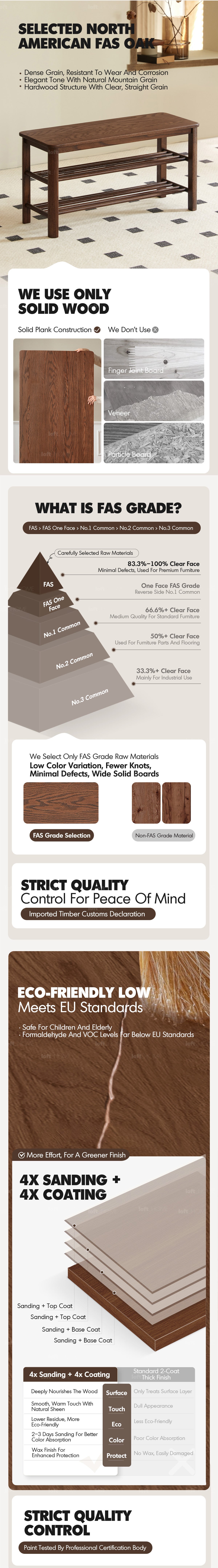 Japandi Oak Wood Shoe Shelf FUJI WALNUT Good to Know - 2