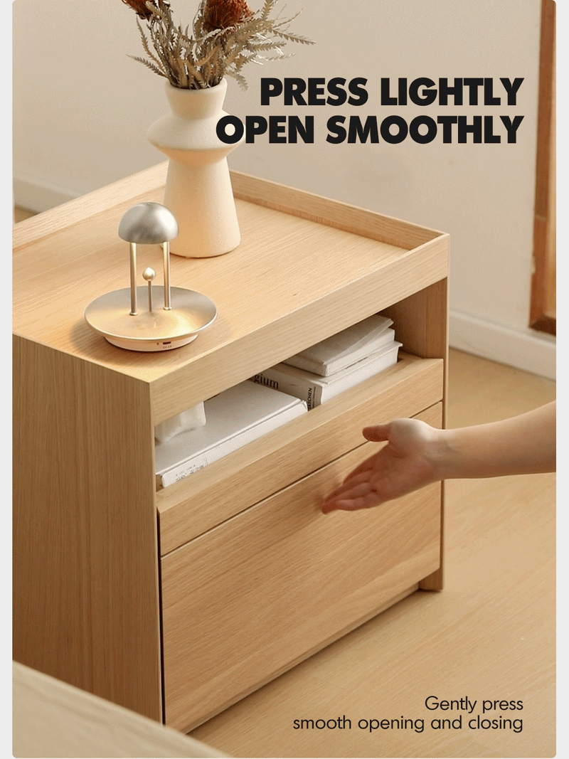 Minimalist Ash Wood Veneer Side Table CHARL Good to Know - 6