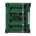 Industrial steel side table container detail 9.
