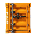 Industrial steel side table container detail 16.