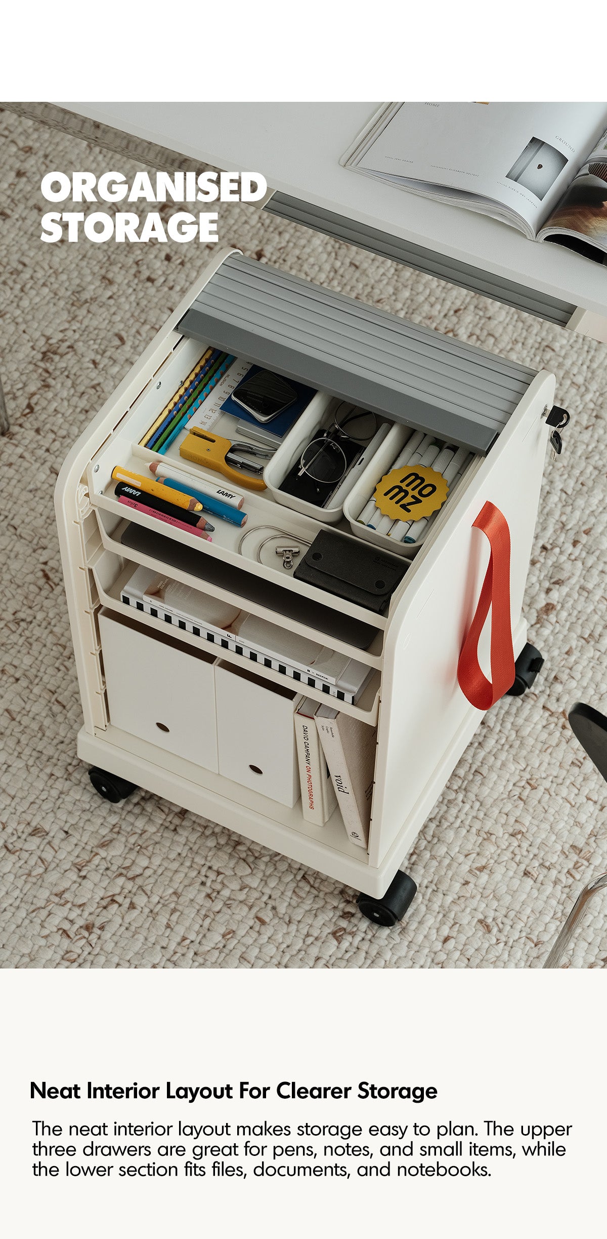 Bauhaus Plastic Wheeled Side Table FOLLOW ME Good to Know - 6