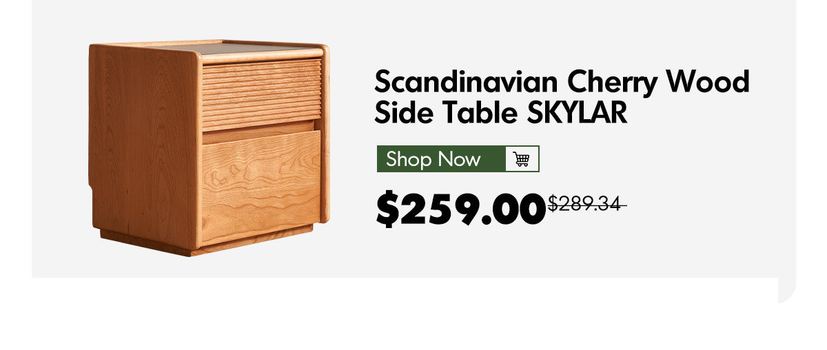 Scandinavian Cherry Wood Side Table SKYLAR Good to Know - 4
