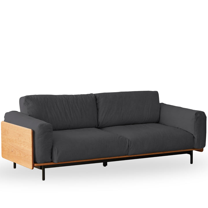 Scandinavian boucle fabric 3 seater sofa harvest layered structure.