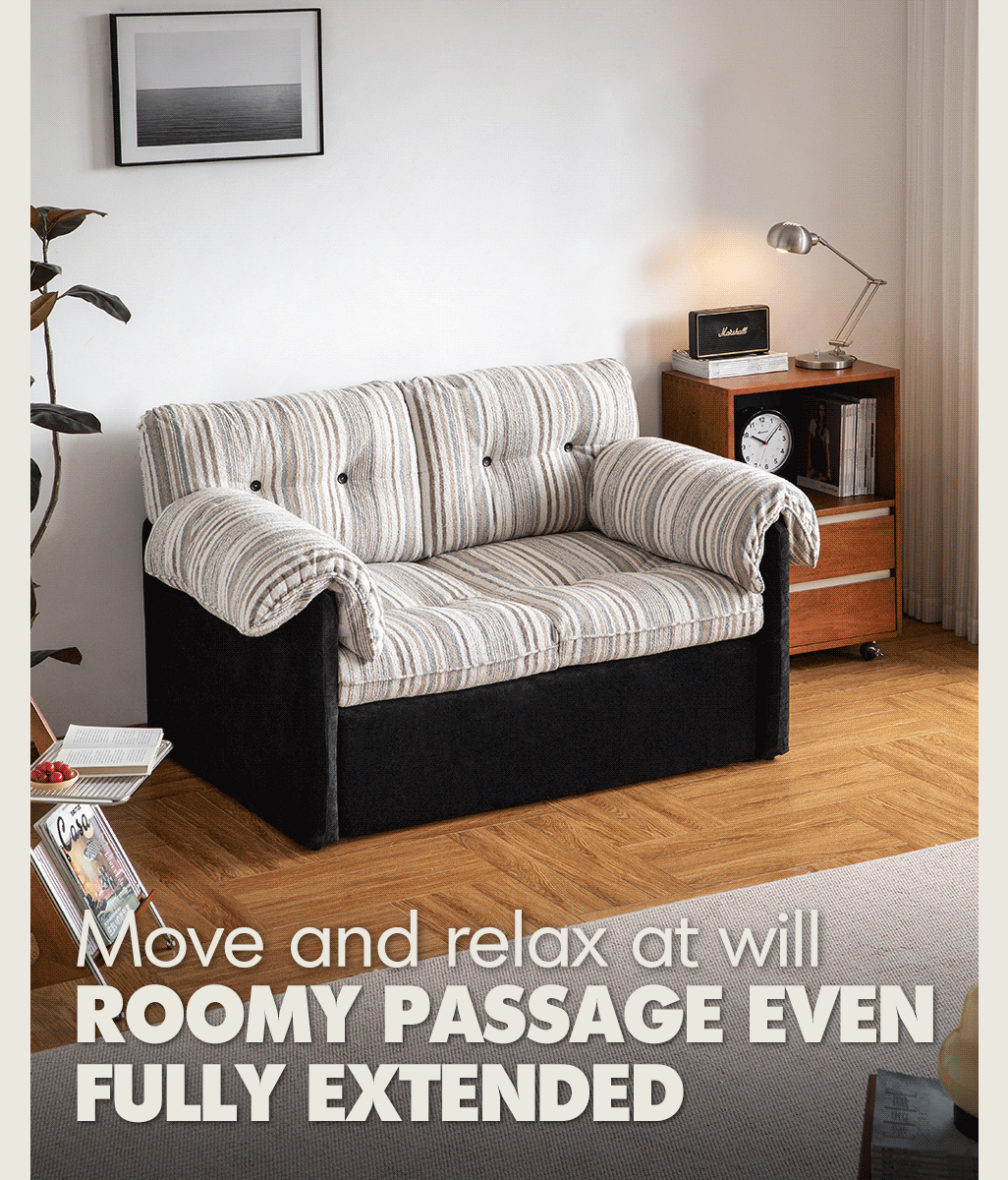 Vintage Chenille Velvet Fabric 2 Seater Sofa Bed ZIRU