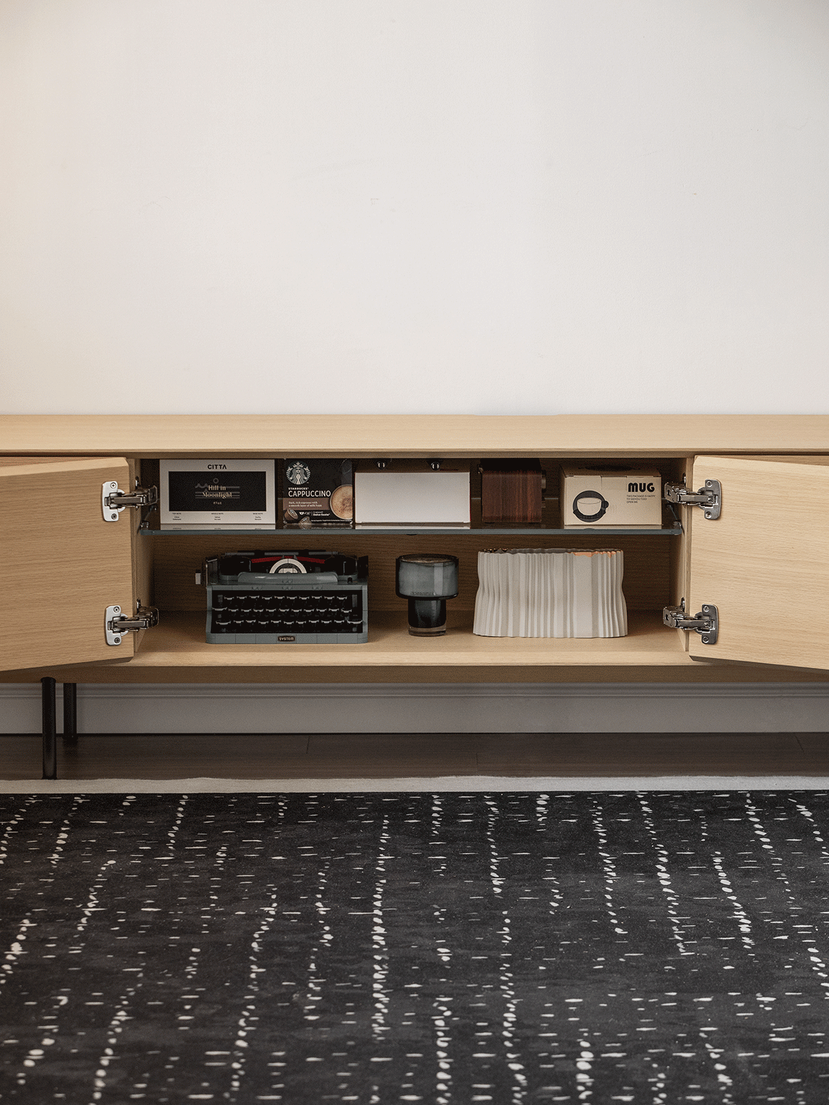 Minimalist Ash Wood Veneer TV Console COLIN Good to Know - 3