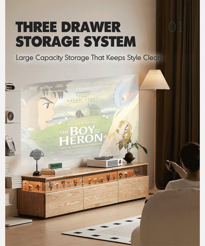 Scandinavian Ash Wood TV Console CURATE