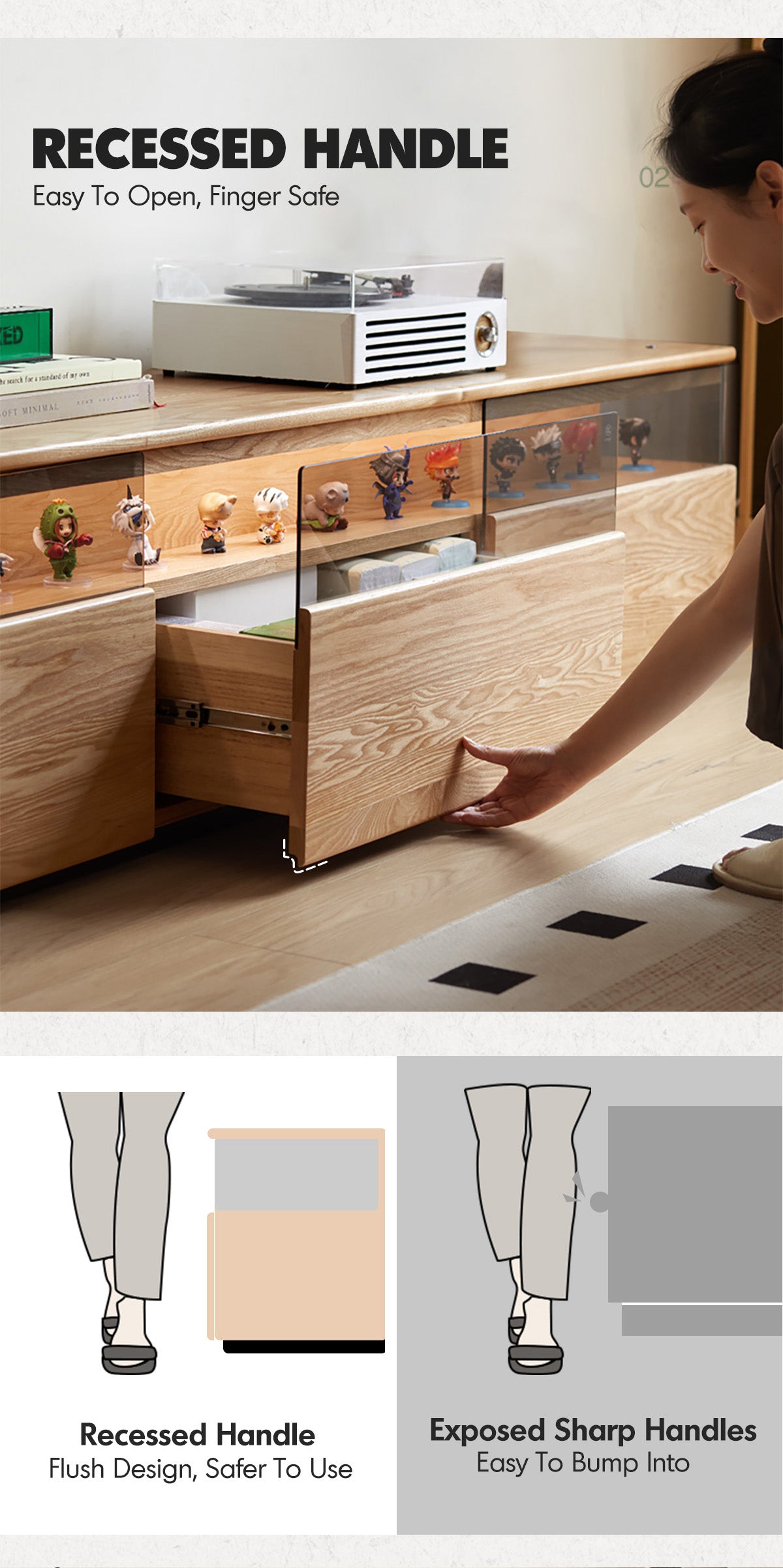 Scandinavian Ash Wood TV Console CURATE Good to Know - 4