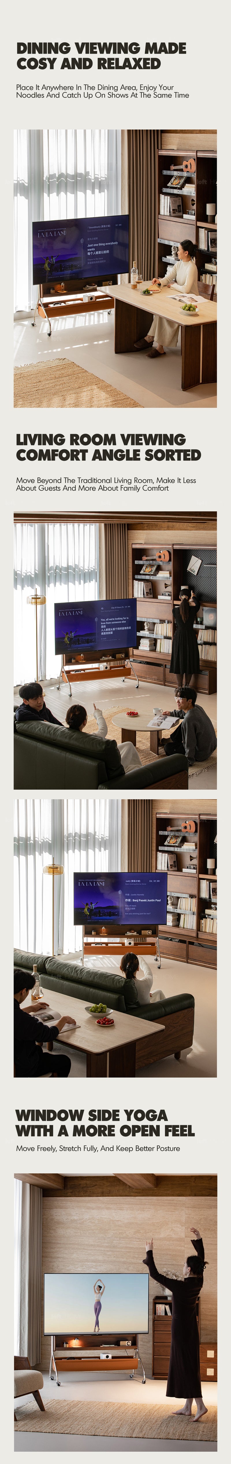Japandi Walnut Wood TV Hanger SERENO Good to Know - 3