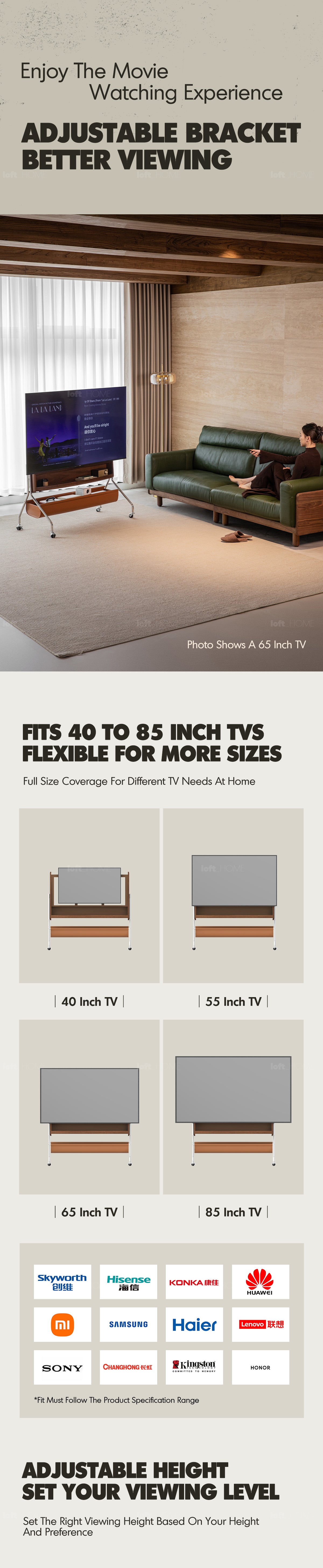 Japandi Walnut Wood TV Hanger SERENO Good to Know - 4