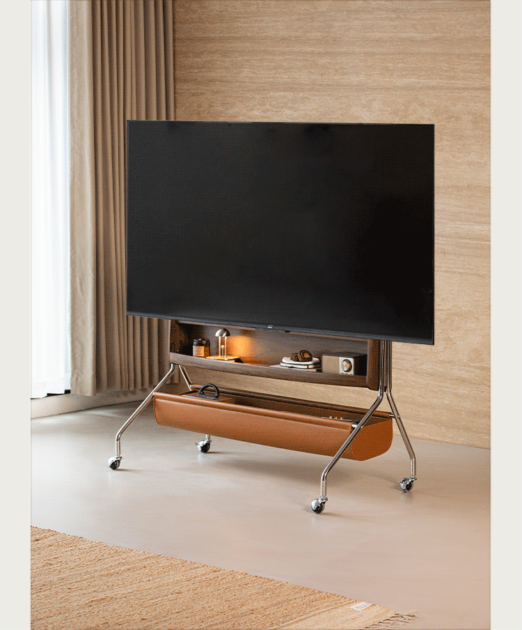 Japandi Walnut Wood TV Hanger SERENO Good to Know - 5