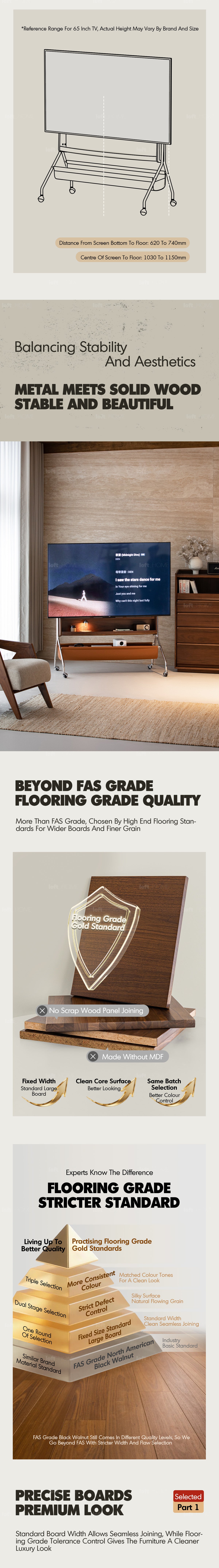 Japandi Walnut Wood TV Hanger SERENO Good to Know - 6