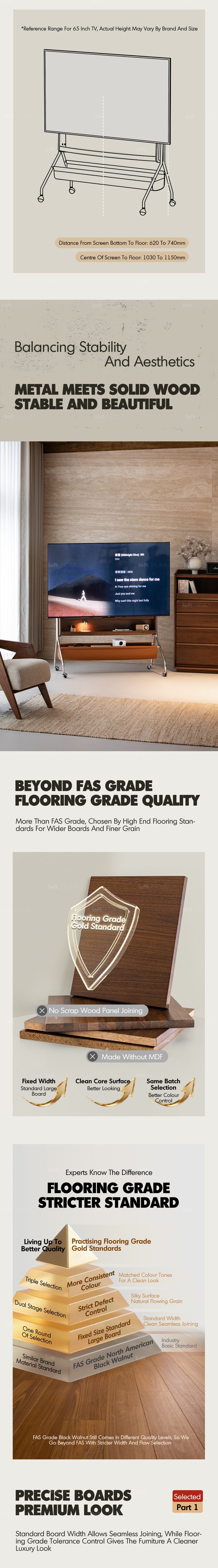 Japandi Walnut Wood TV Hanger SERENO Good to Know - 6