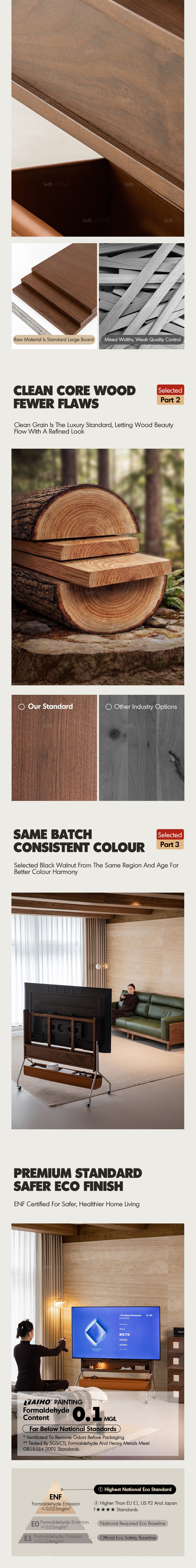 Japandi Walnut Wood TV Hanger SERENO Good to Know - 7