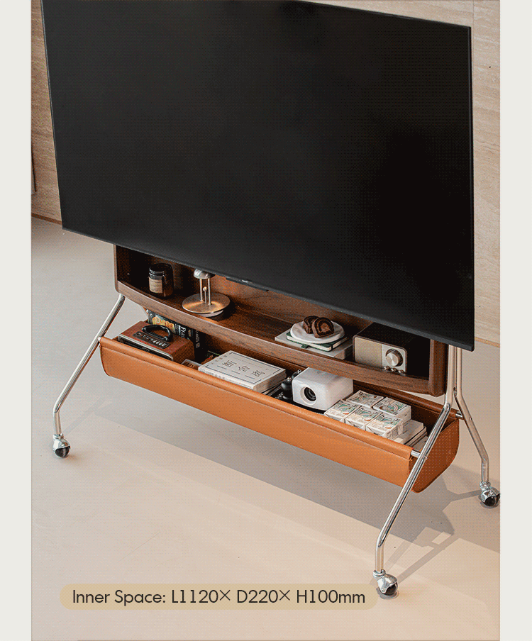 Japandi Walnut Wood TV Hanger SERENO Good to Know - 9