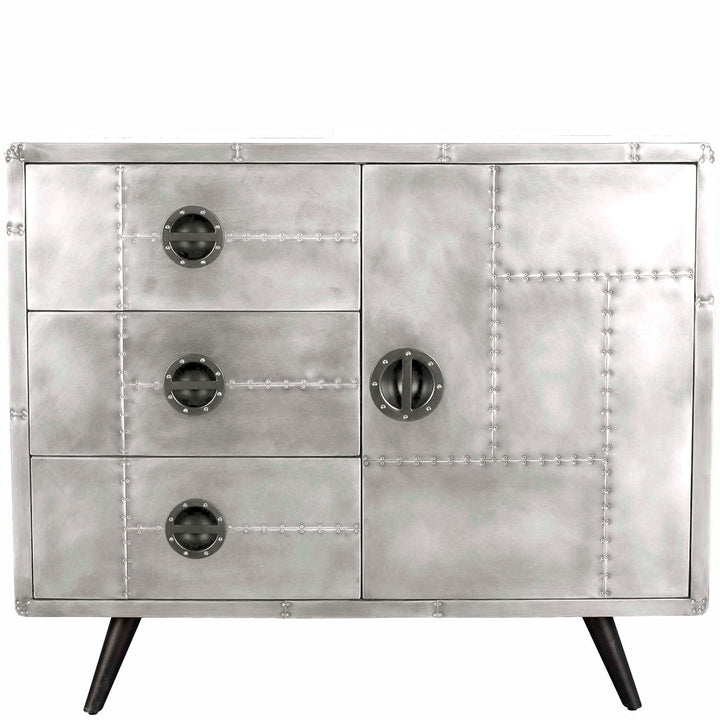 Vintage aluminium drawer storage cabinet jetbrass with context.