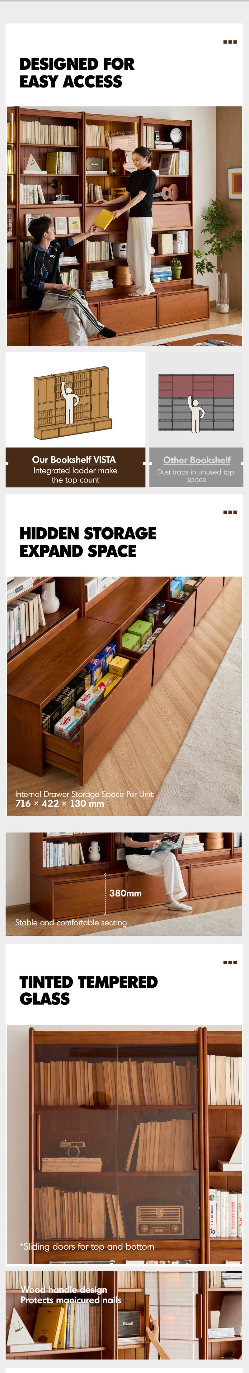 Vintage Boxwood Bookshelf VISTA Good to Know - 9