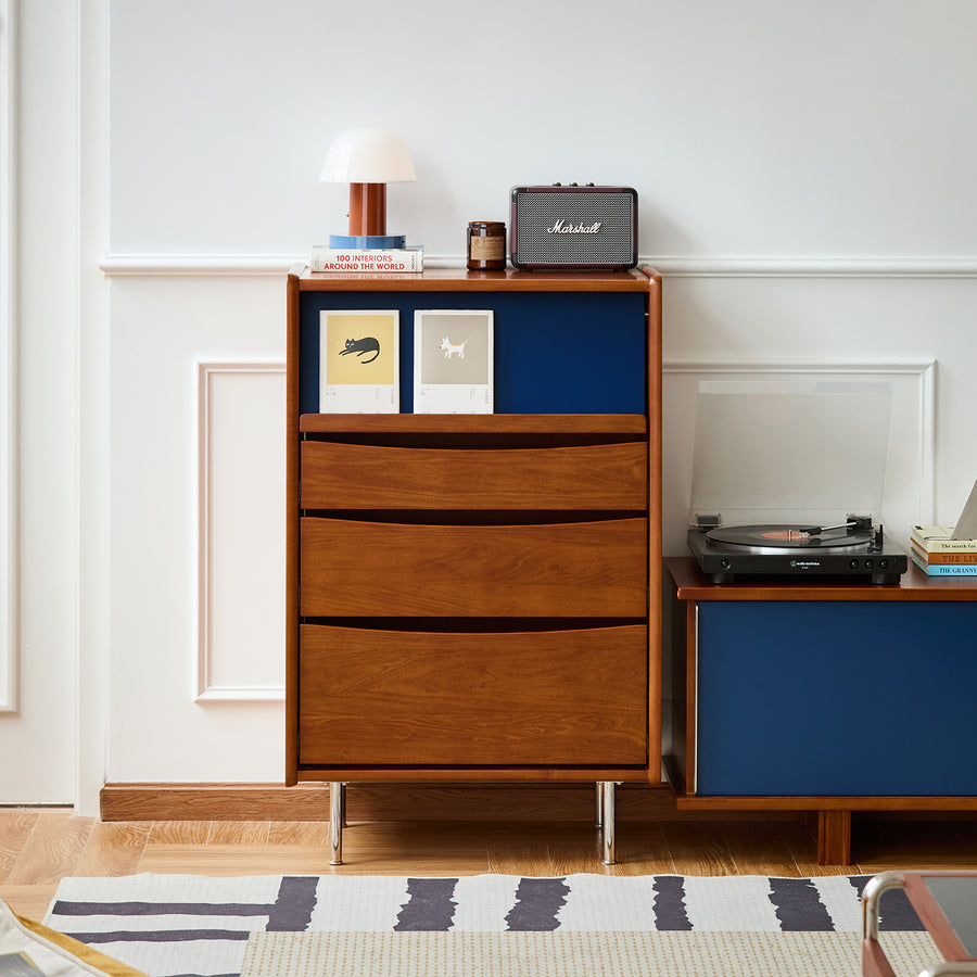 Vintage boxwood chest of 4 drawers mies primary product view.