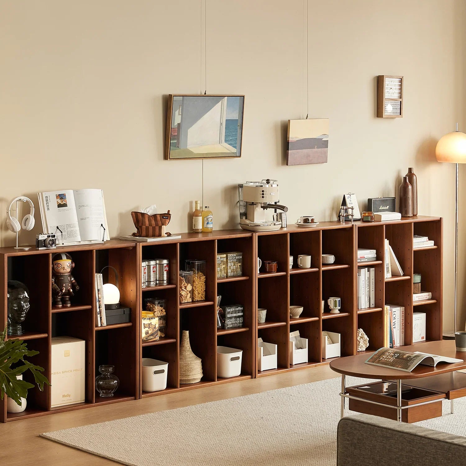 Modular Bookshelf Storage Vintage Boxwood Modular Bookshelf N PLUS – LOFT HOME