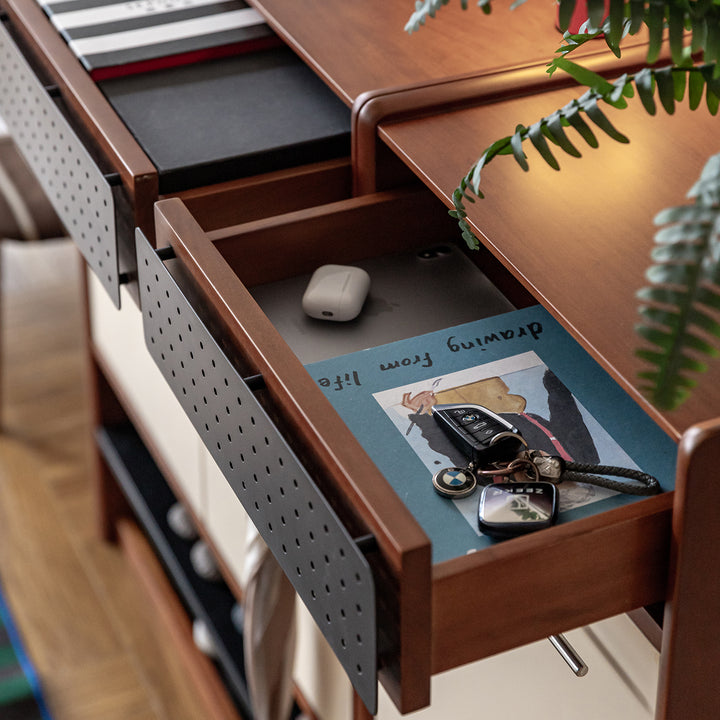 Vintage boxwood modular shoe cabinet mies with context.