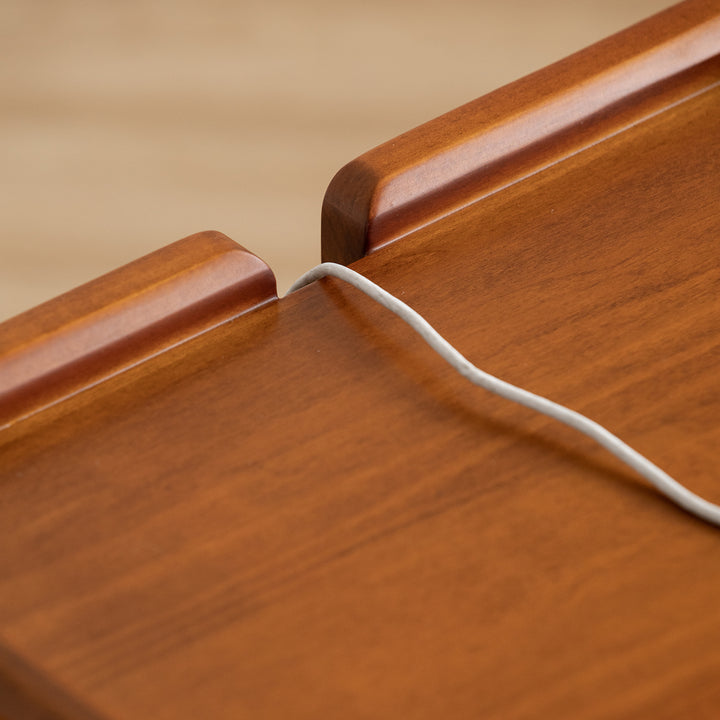Vintage boxwood side table vista in still life.