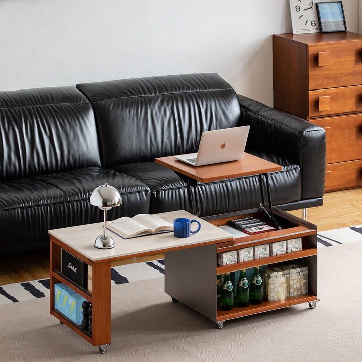 Vintage boxwood sintered stone lift-up coffee table silver wing environmental situation.