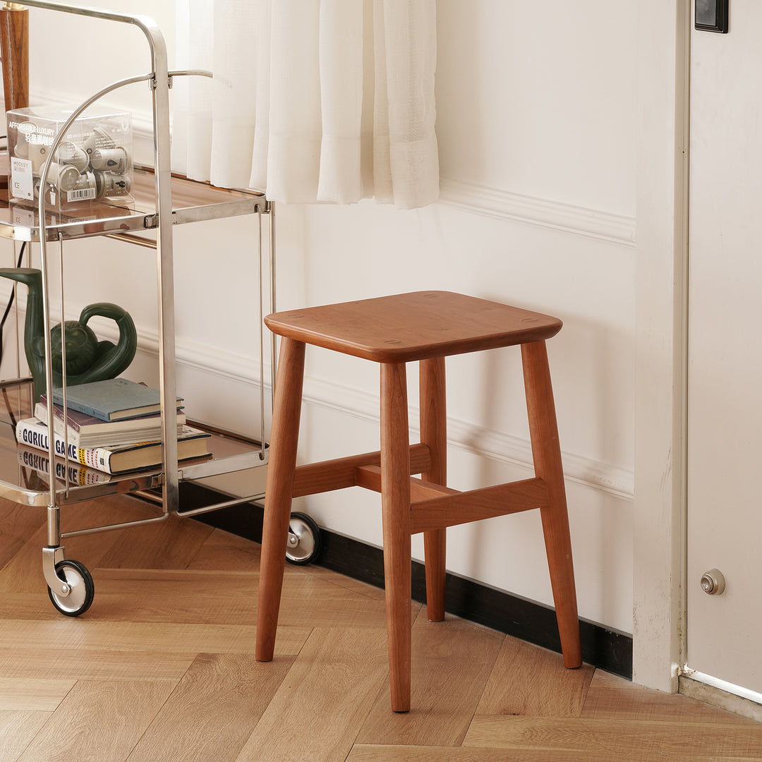 Vintage boxwood stool mellow material variants.