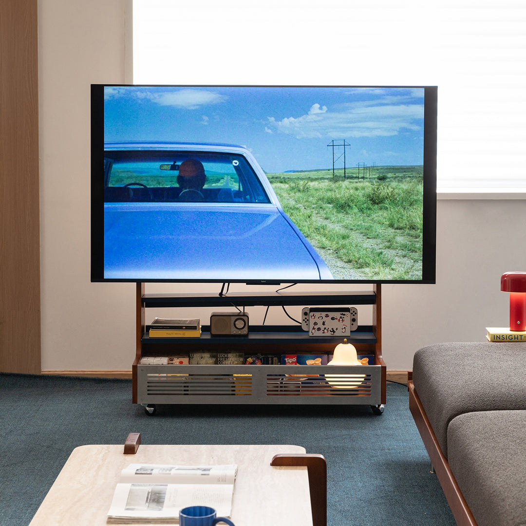 Vintage boxwood tv hanger mies material variants.