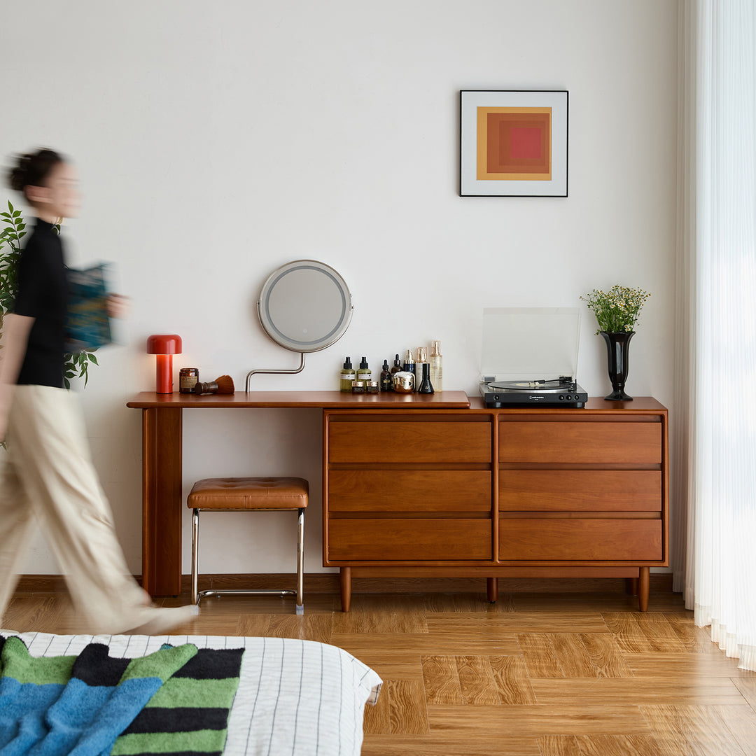 Vintage boxwood dressing table vista primary product view.