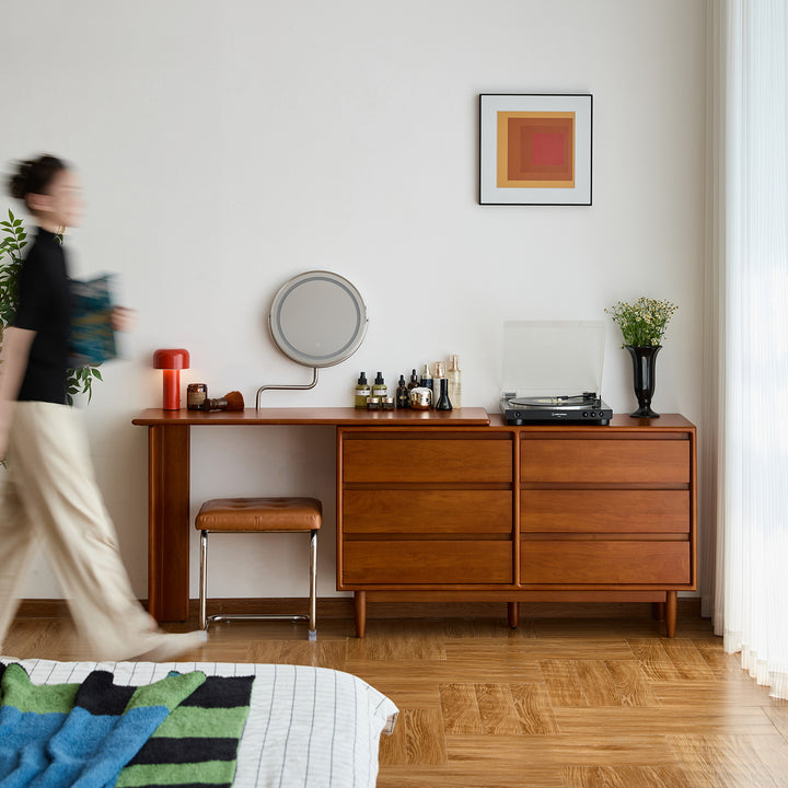 Vintage boxwood dressing table vista primary product view.