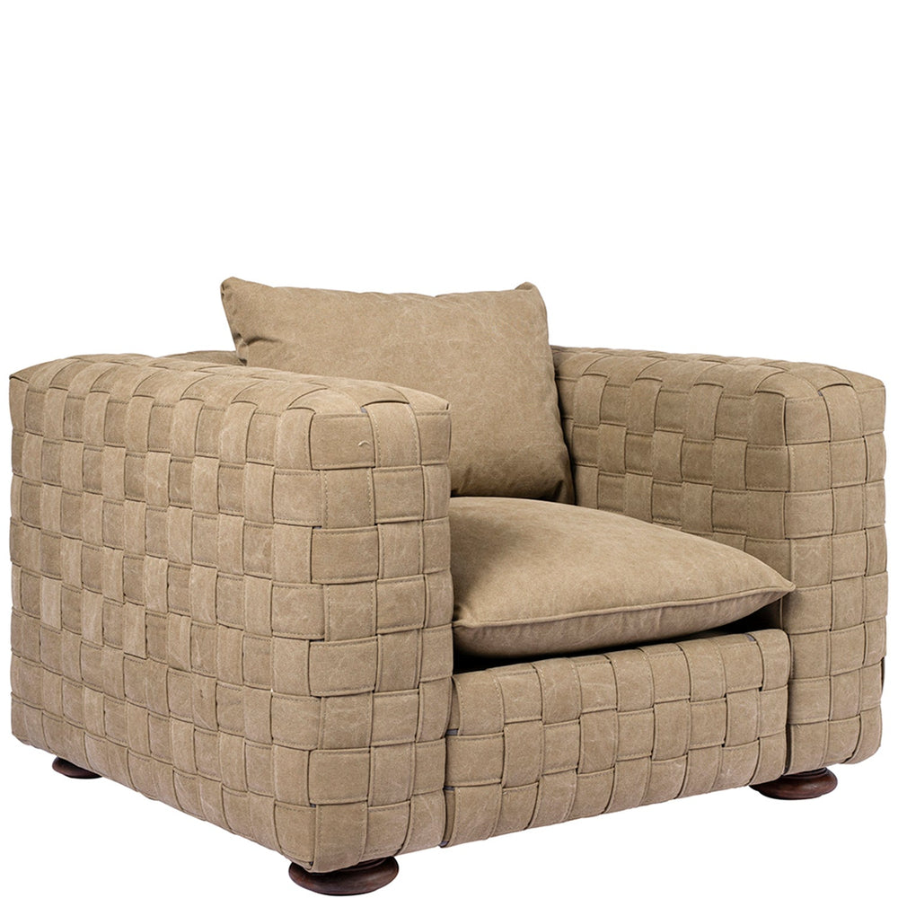 Vintage canvas 1 seater sofa martin primary product view.