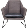 Industrial Canvas And Genuine Leather 1 Seater Sofa CALE
