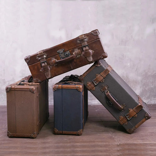 Vintage Canvas And Genuine Leather Side Table SUITCASE TRUNK 1920s Good to Know Preview-1