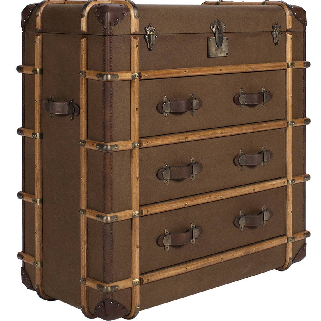 Vintage canvas drawer cabinet richards' trunk primary product view.