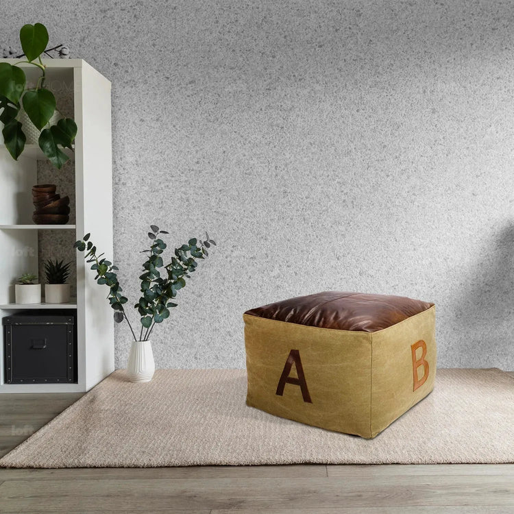 Vintage Canvas Ottoman ALPHABET Good to Know Preview-1
