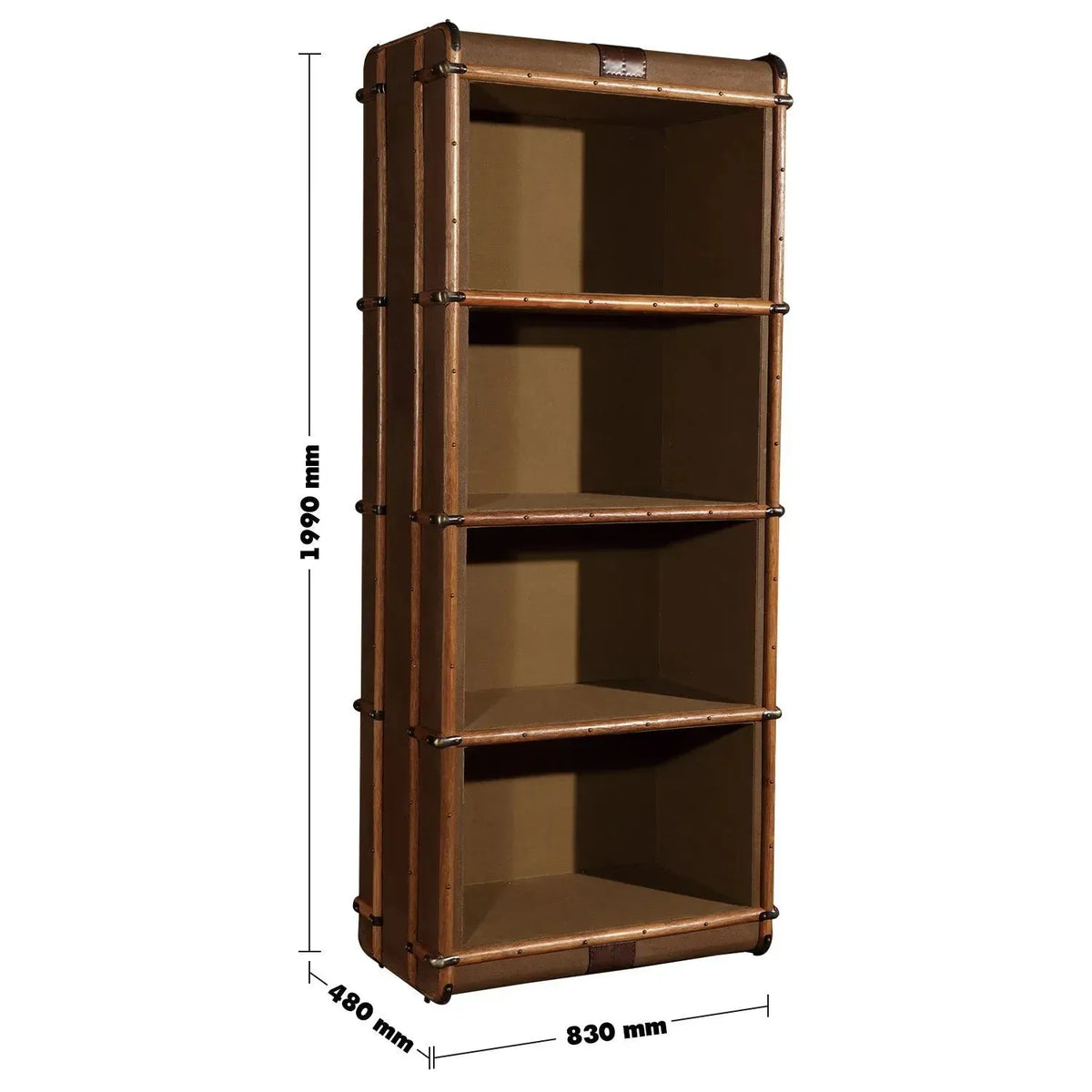 Vintage canvas bookshelf richards' trunk canvas size charts.