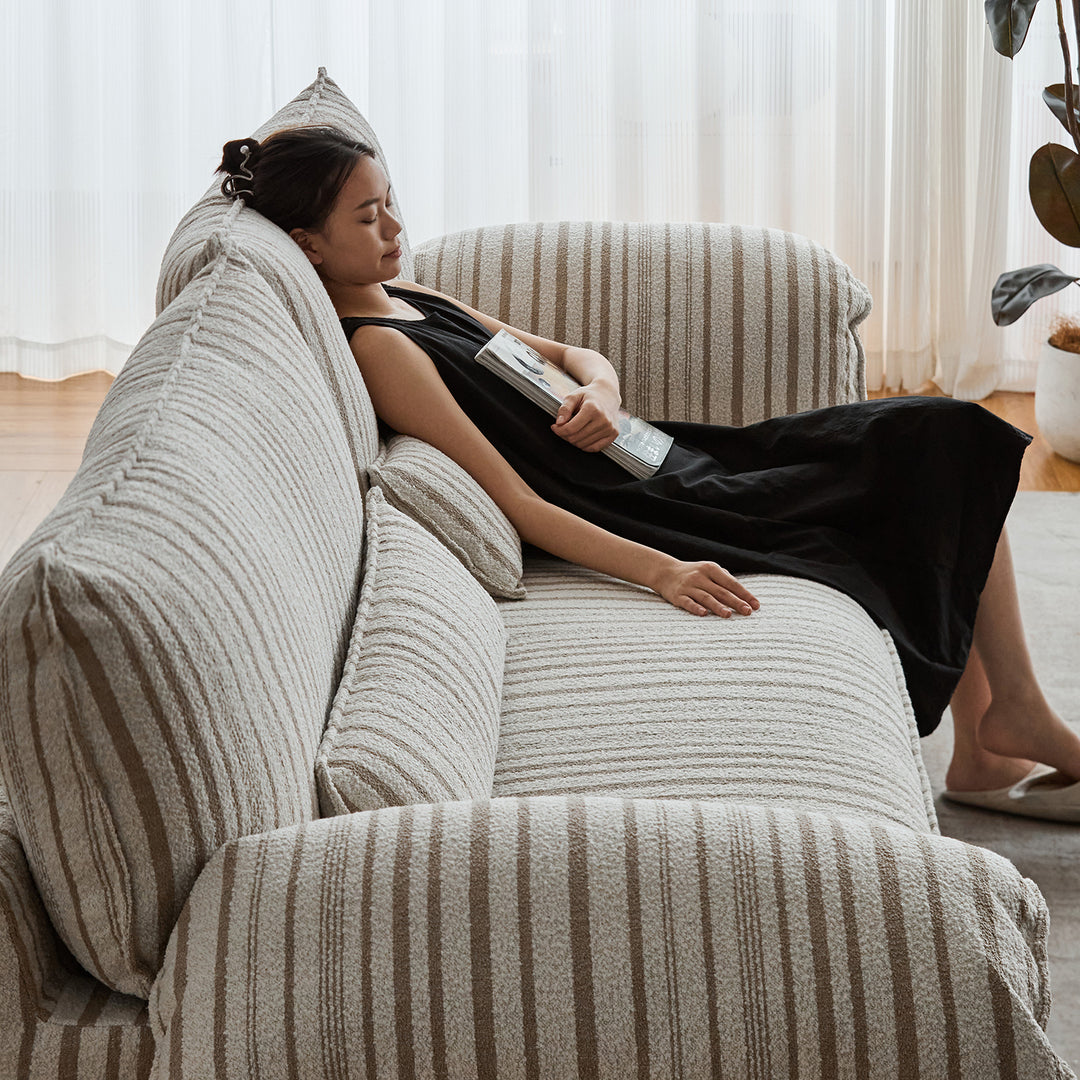 Vintage chenille velvet fabric 4 seater sofa koala material variants.