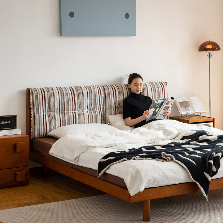 Vintage chenille velvet fabric boxwood bed milk primary product view.