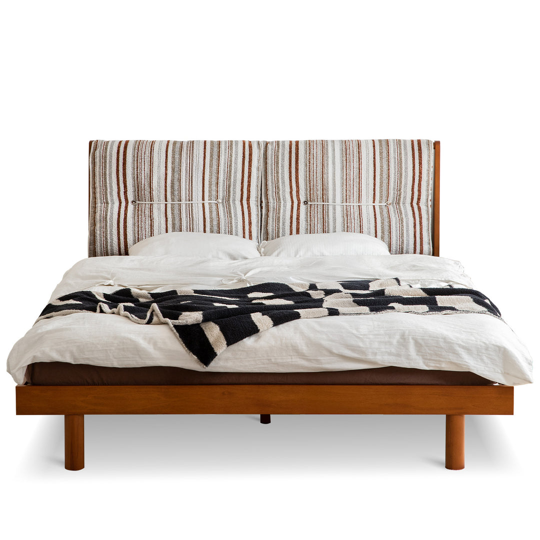 Vintage chenille velvet fabric boxwood bed milk in still life.