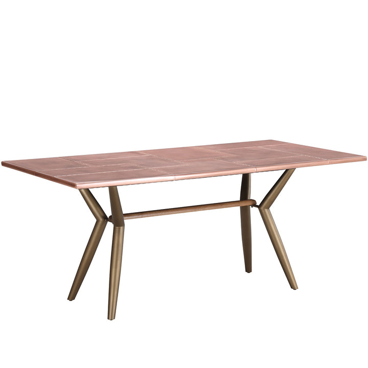 Vintage copper dining table lucien rose primary product view.